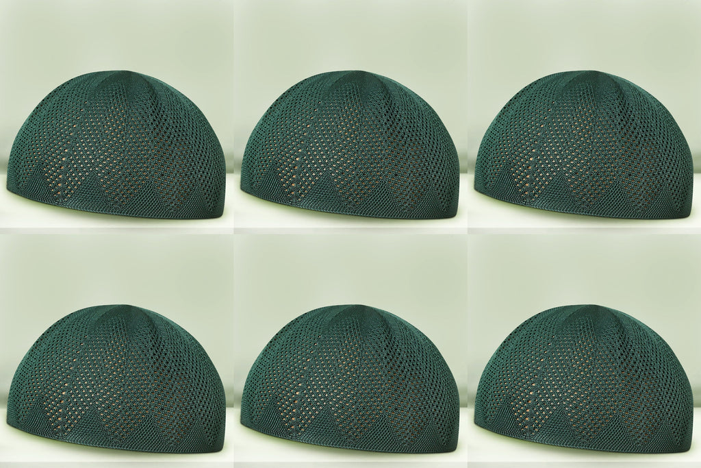 Turkey Knitted Kufi Cap (Pack of 6) – Premium Lightweight Turkish Style Islamic Cap