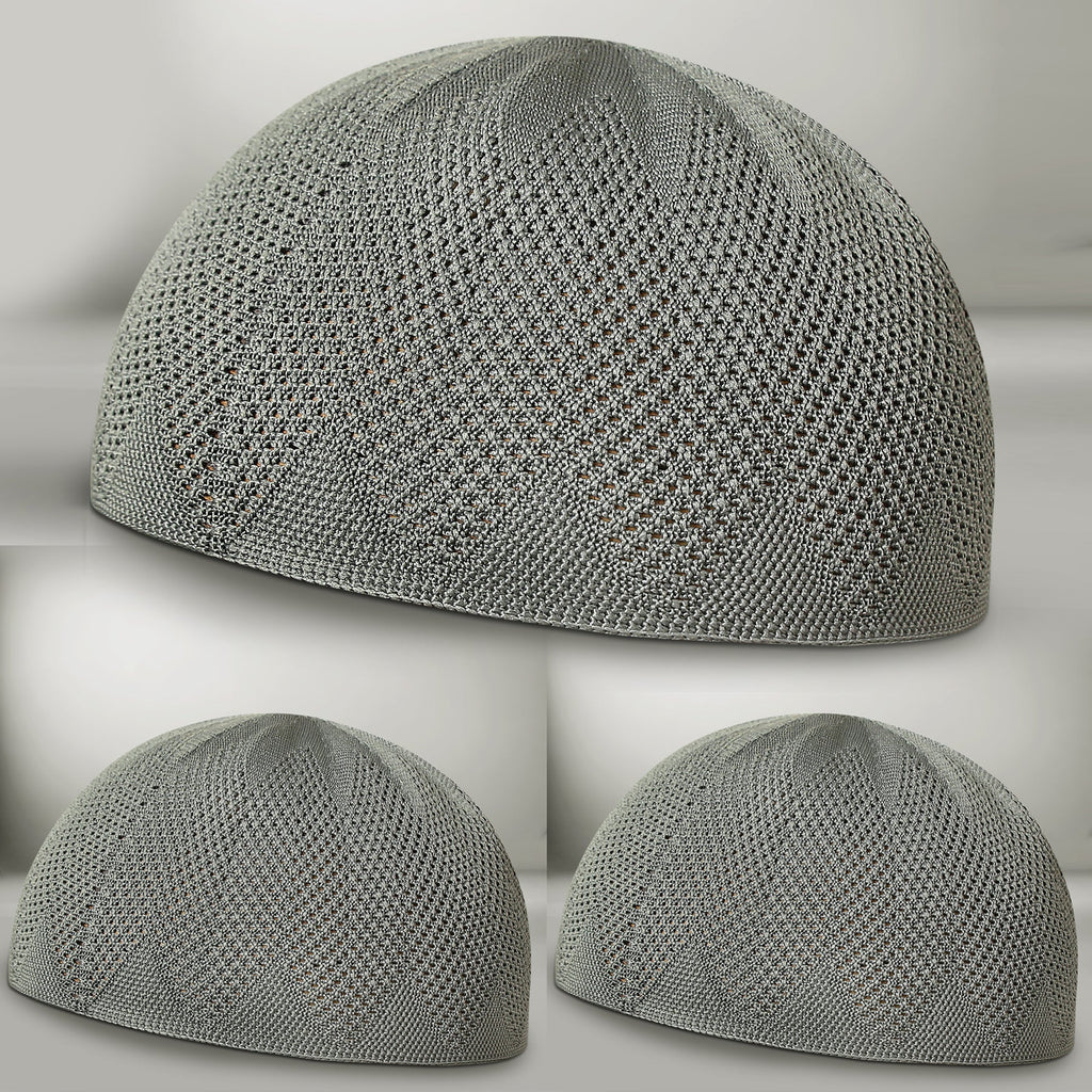 Turkey Knitted Kufi Cap (Pack of 3) – Premium Lightweight Turkish Style Islamic Cap