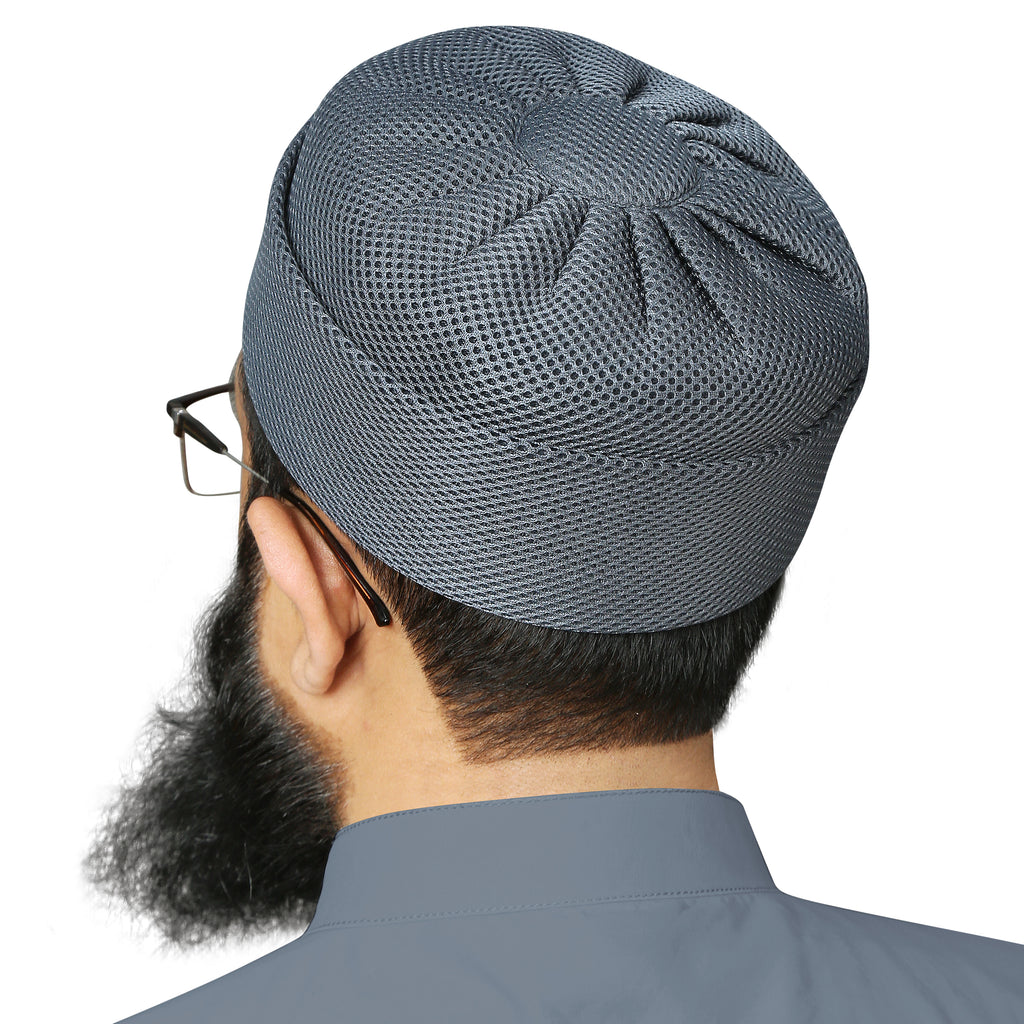Umar Mesh Kufi - In Premium Mesh Fabric Best For Casual & Prayer