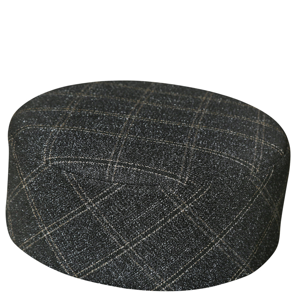Bin Fiaz Jamal Check Premium Structured Kufi - Printed Check Design Islamic Prayer Cap