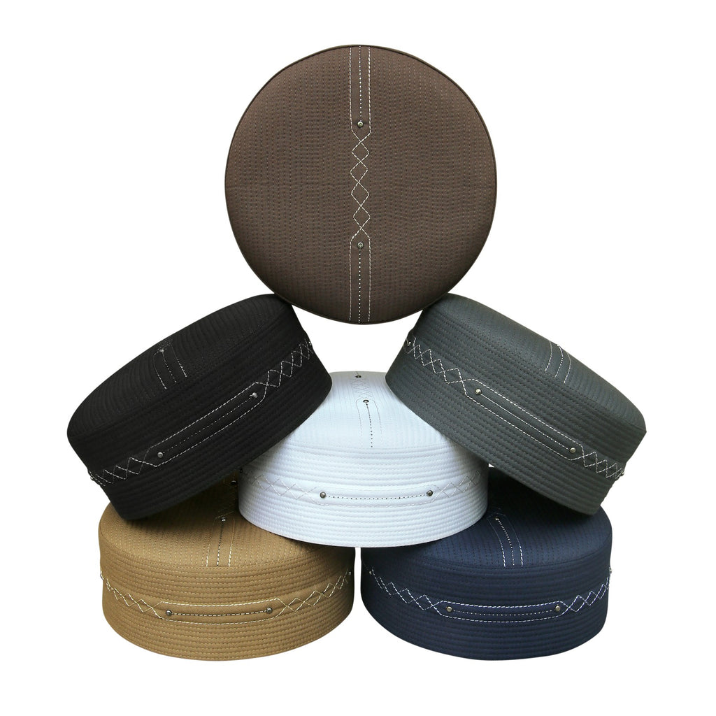 Bin Fiaz Falaah Premium Prayer Kufi Hat - Traditional Islamic Men's Headwear