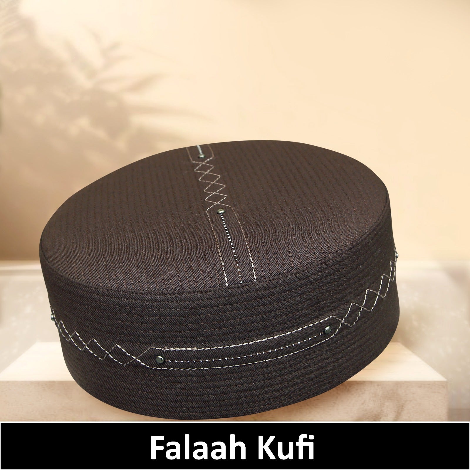 Bin Fiaz Falaah Premium Prayer Kufi Hat - Traditional Islamic Men's Headwear