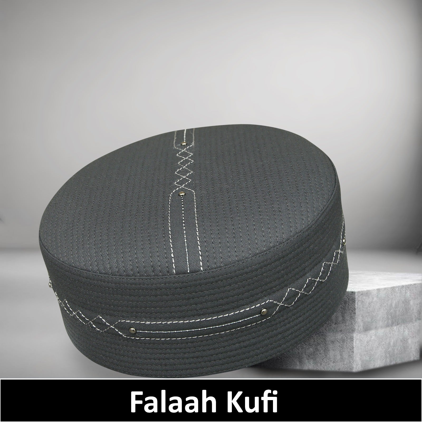 Bin Fiaz Falaah Premium Prayer Kufi Hat - Traditional Islamic Men's Headwear