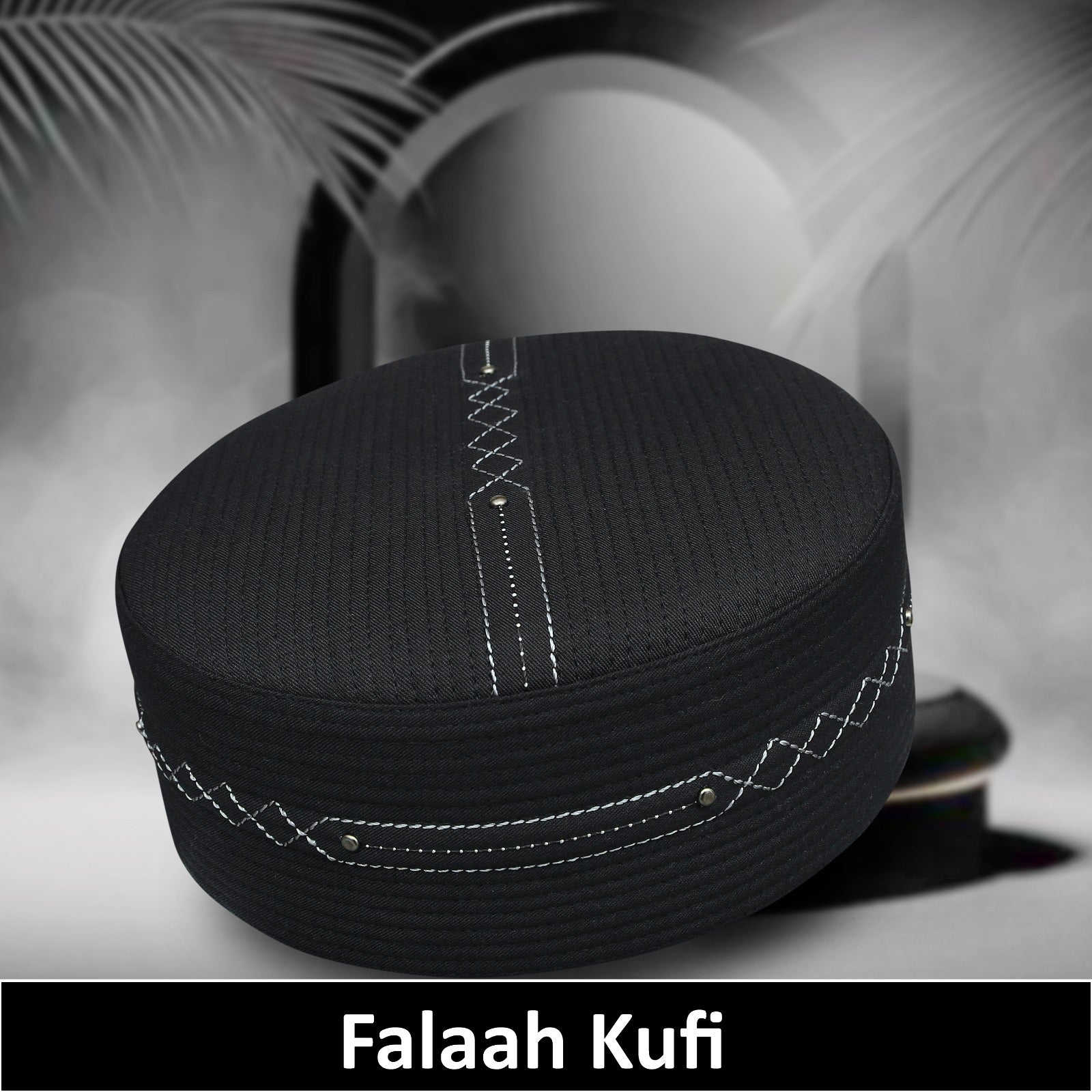 Bin Fiaz Falaah Premium Prayer Kufi Hat - Traditional Islamic Men's Headwear