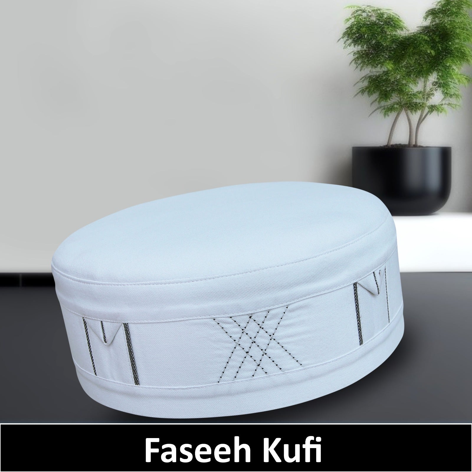 Bin Fiaz Faseeh Premium Prayer Kufi Hat | Executive Islamic Cap for Salah