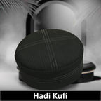 Bin Fiaz Hadi Premium Traditional Kufi Hat - Islamic Prayer Cap for Men's Headwear