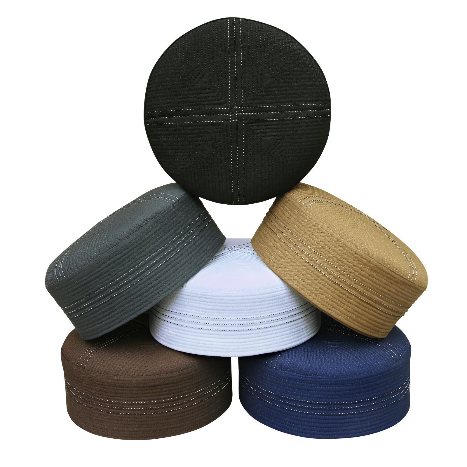 Bin Fiaz Hadi Premium Traditional Kufi Hat - Islamic Prayer Cap for Men's Headwear