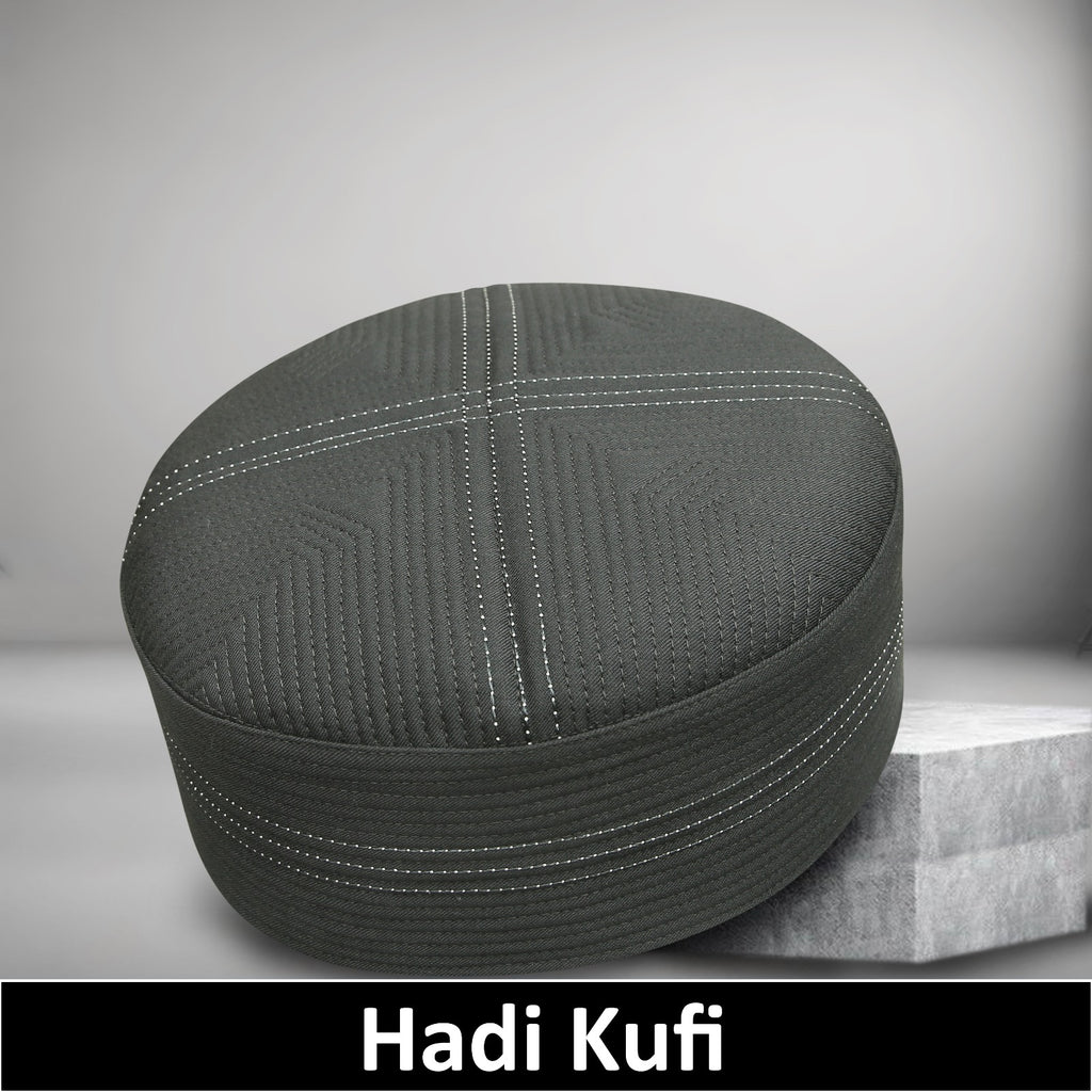 Bin Fiaz Hadi Premium Traditional Kufi Hat - Islamic Prayer Cap for Men's Headwear