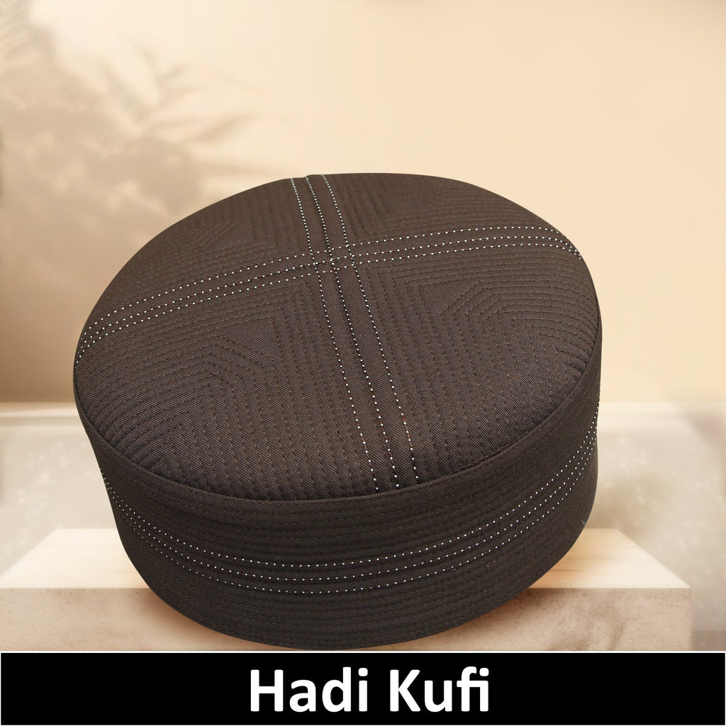 Bin Fiaz Hadi Premium Traditional Kufi Hat - Islamic Prayer Cap for Men's Headwear