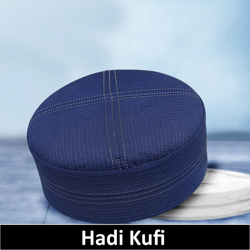 Bin Fiaz Hadi Premium Traditional Kufi Hat - Islamic Prayer Cap for Men's Headwear