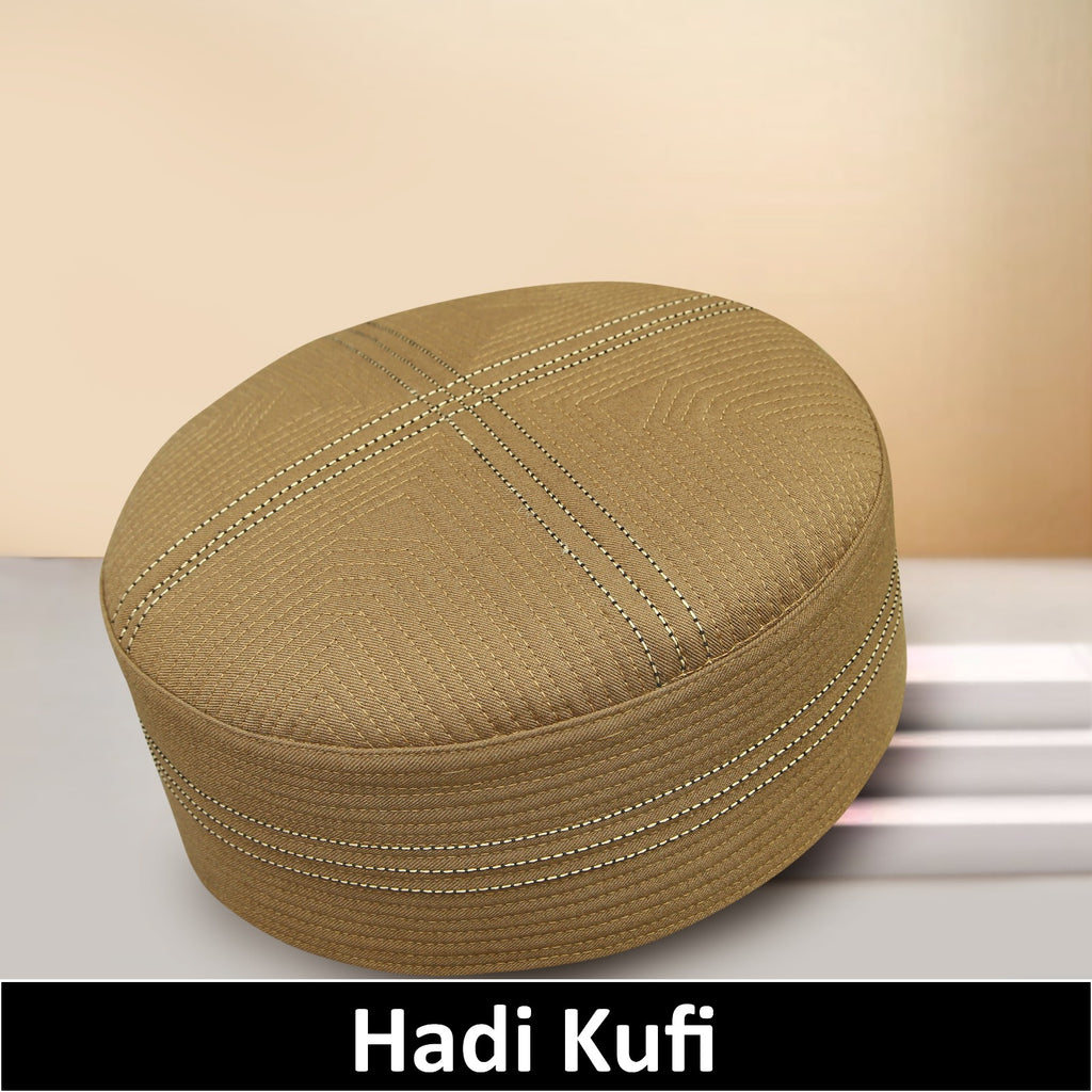 Bin Fiaz Hadi Premium Traditional Kufi Hat - Islamic Prayer Cap for Men's Headwear