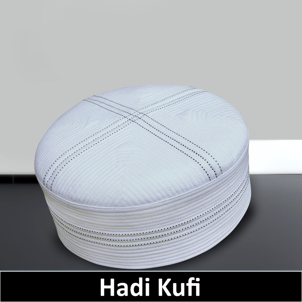 Bin Fiaz Hadi Premium Traditional Kufi Hat - Islamic Prayer Cap for Men's Headwear