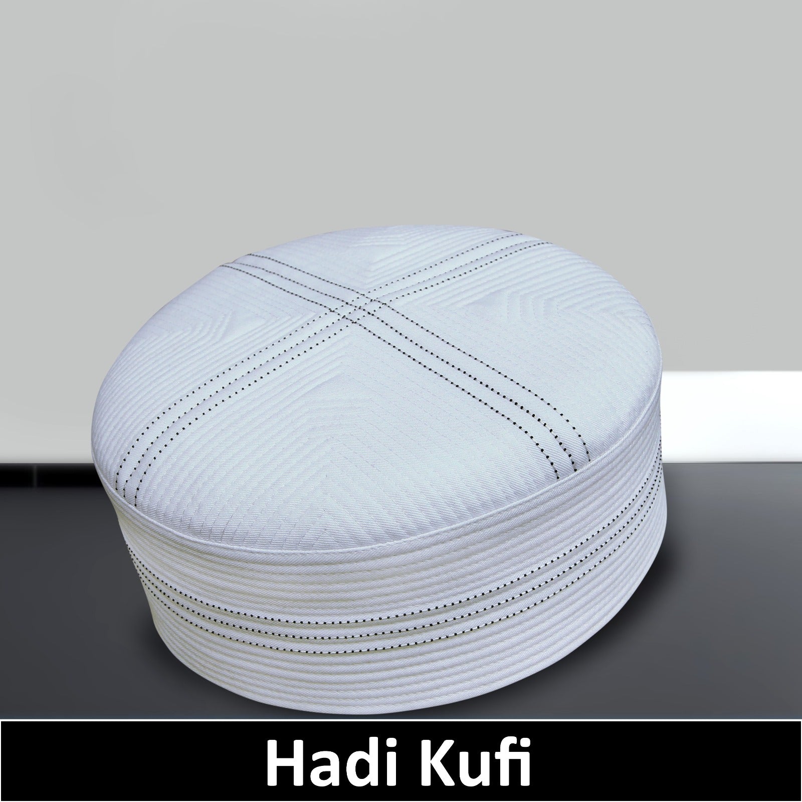 Bin Fiaz Hadi Premium Traditional Kufi Hat - Islamic Prayer Cap for Men's Headwear