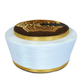 Traditional Syrian-Style Men's Prayer Hat with Gold Embroidery and Black Tassel