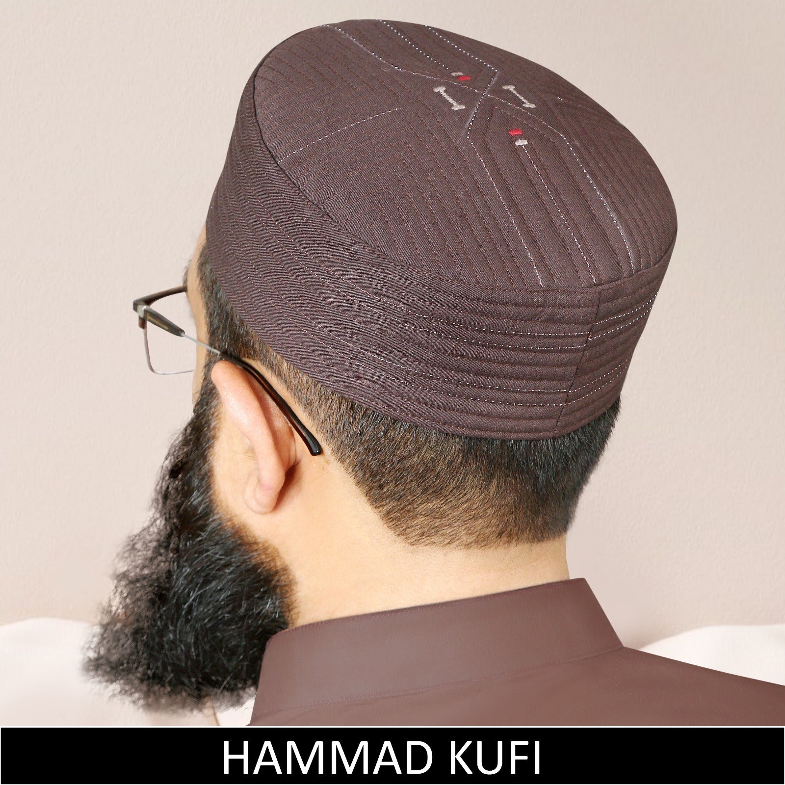 Bin Finz Hammad Hard Kufi Cap - Premium handmade Islamic Prayer Cap