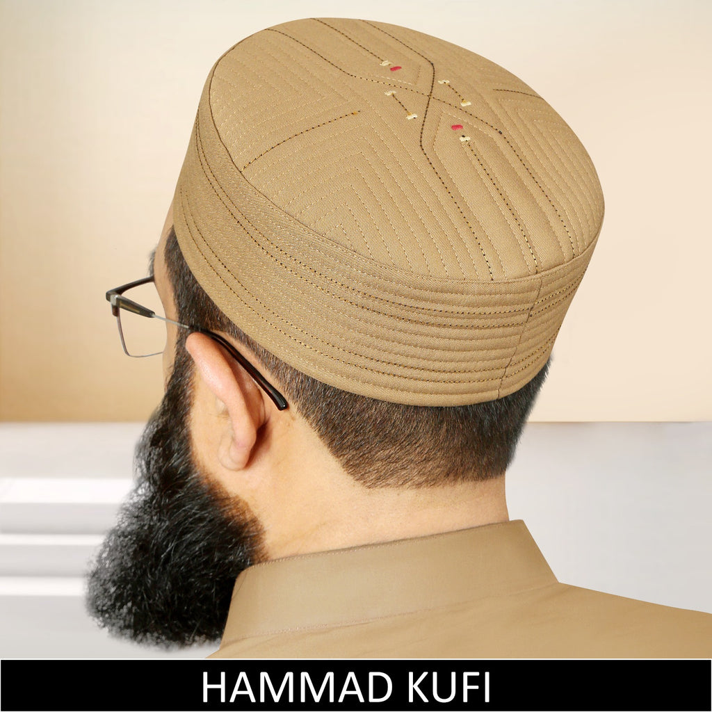 Bin Finz Hammad Hard Kufi Cap - Premium handmade Islamic Prayer Cap