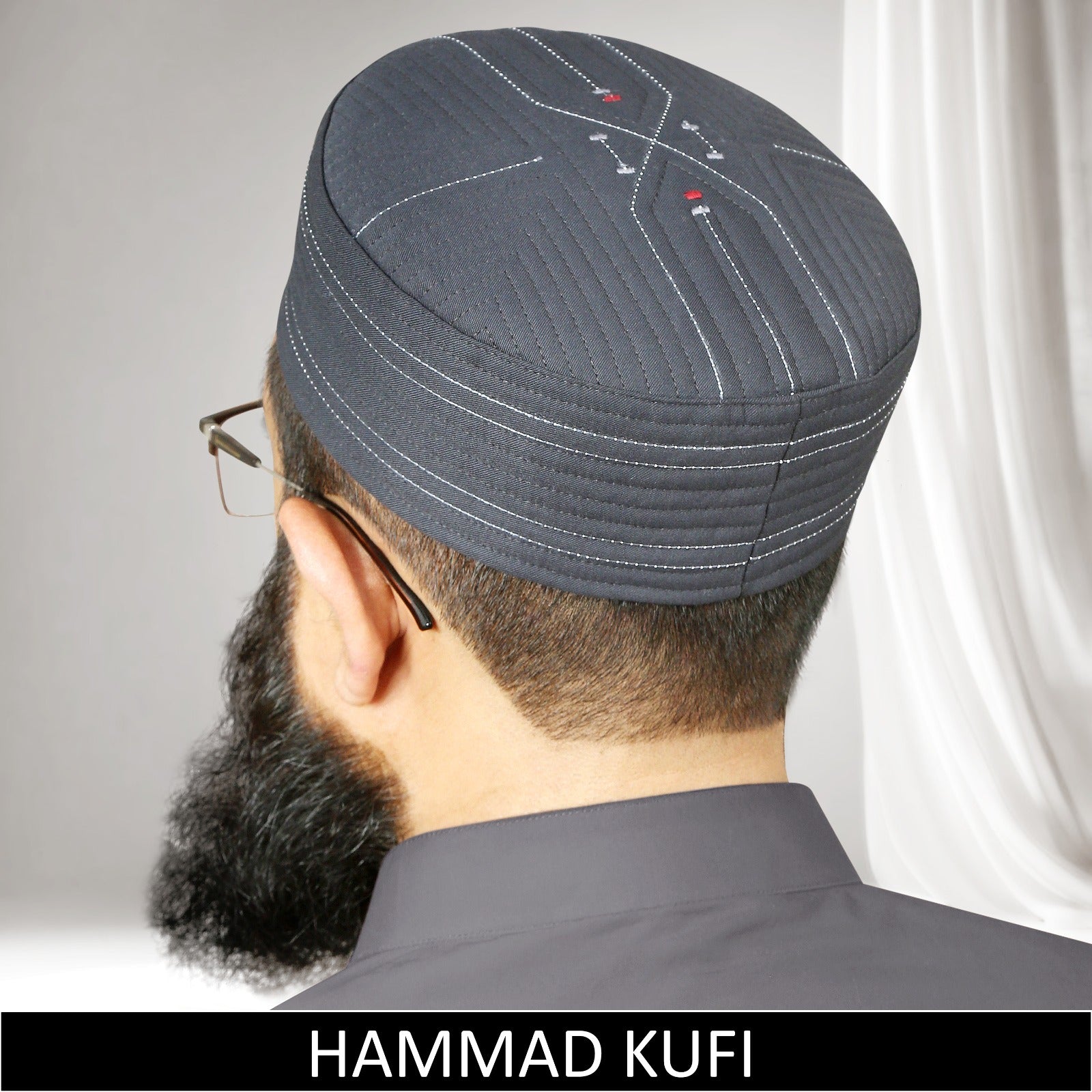 Bin Finz Hammad Hard Kufi Cap - Premium handmade Islamic Prayer Cap