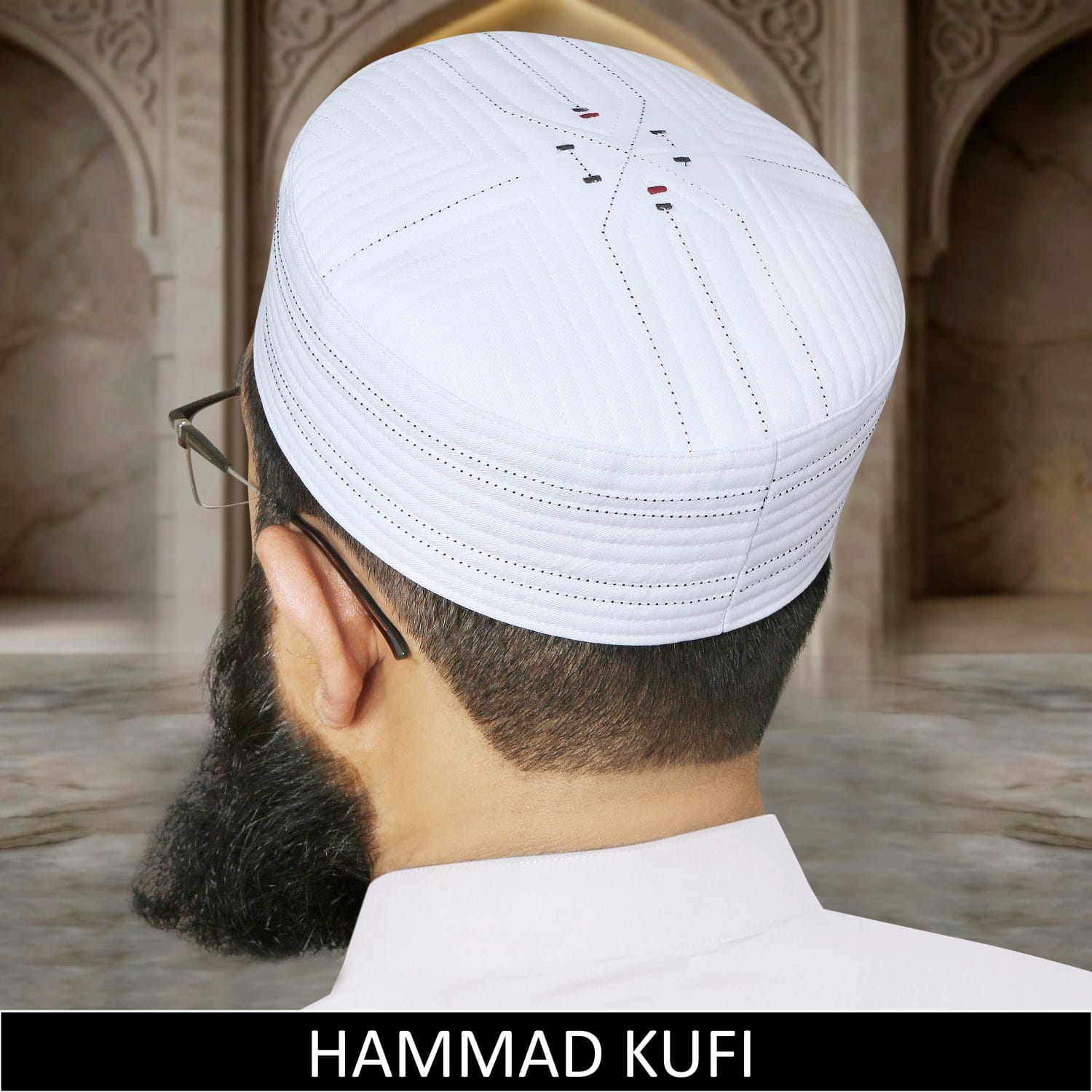 Bin Finz Hammad Hard Kufi Cap - Premium handmade Islamic Prayer Cap