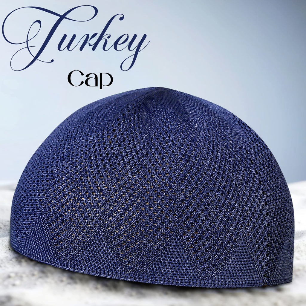 Turkey Knitted Kufi Cap (Pack of 12) – Premium Lightweight Turkish Style Islamic Cap