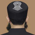 Bin Fiaz Elegance Embroidered Nalain Pak Kufi Hat - Traditional Islamic Prayer Cap for Men