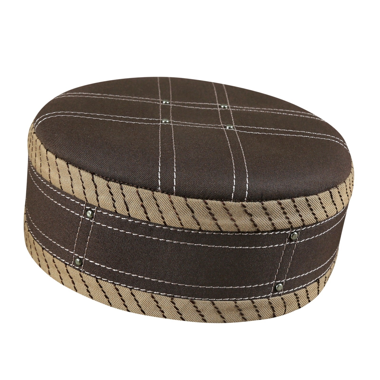 Bin Fiaz Aswad Premium Stitched Kufi Hat for Men - New Design Muslim Cap & Islamic Prayer Topi