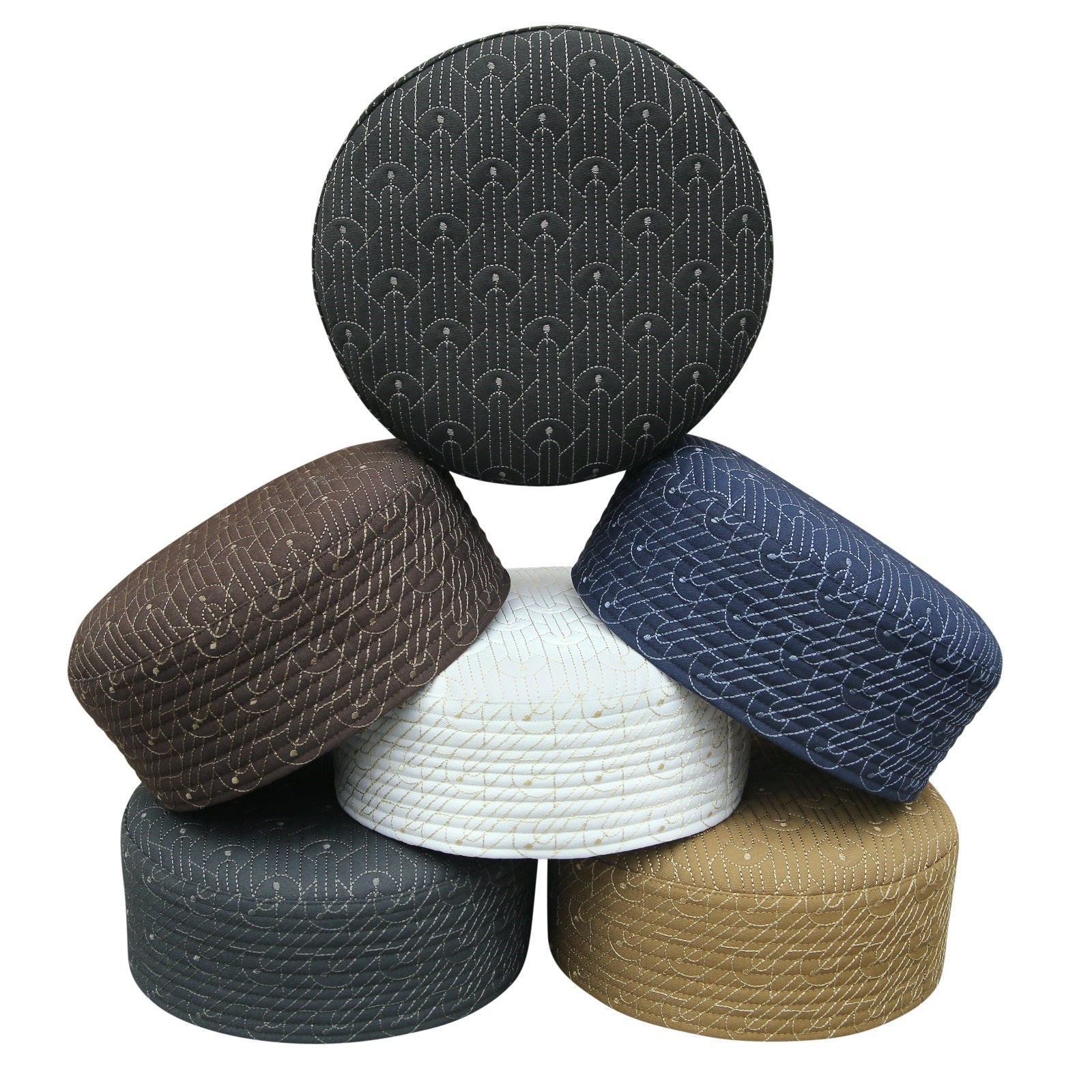 Bin Fiaz Idrees Men’s Premium Kufi Hat - Traditional Embroidered Muslim Prayer Hat