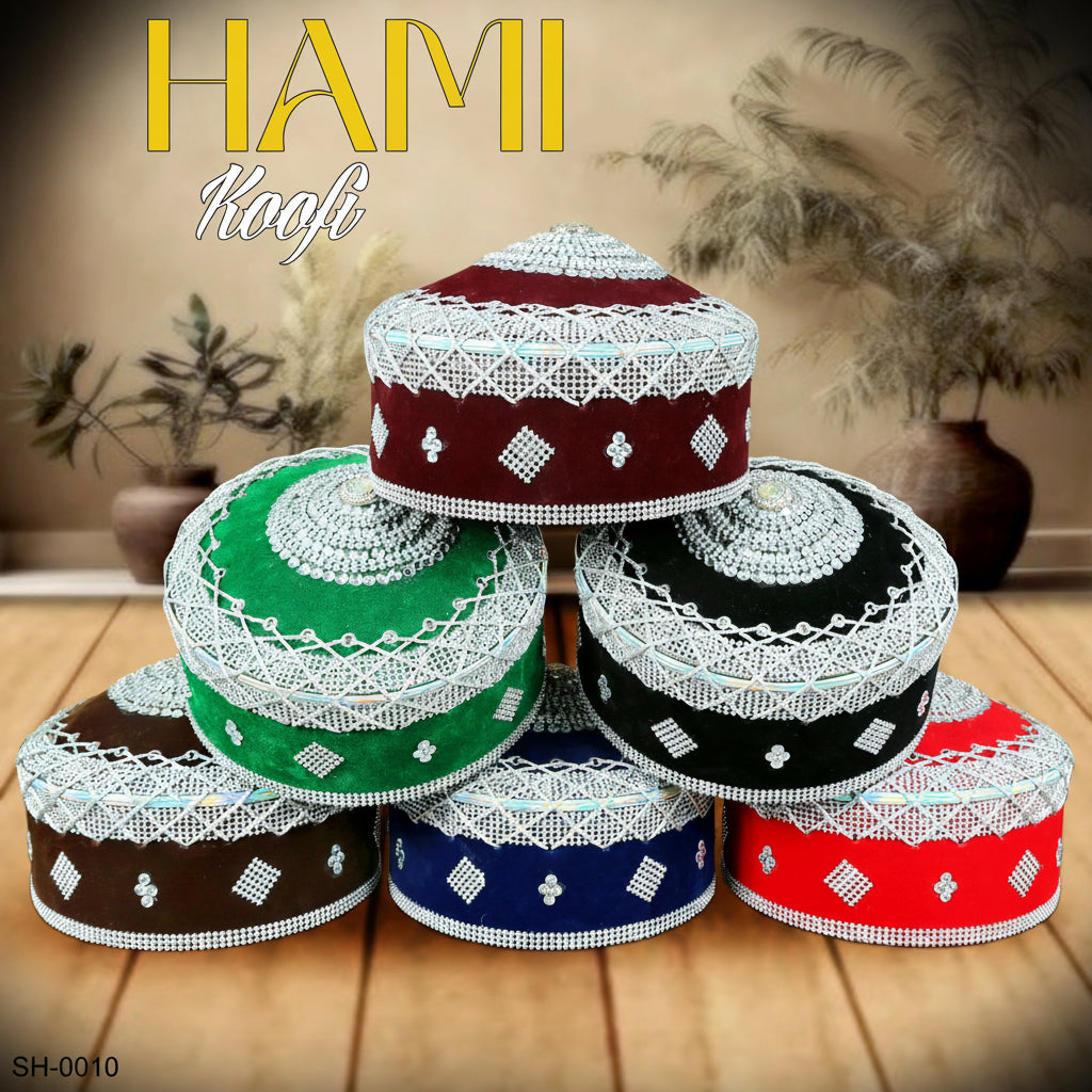 Men’s Premium Shami Cap SH-0010 - Traditional Islamic Imamah Style Turkish Kufi Hat for Men