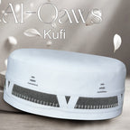 Bin Fiaz Al-Qaws Stitched Kufi – Premium Namaz Topi – Premium Islamic Prayer Cap - Premium Stitched Kufi Hat
